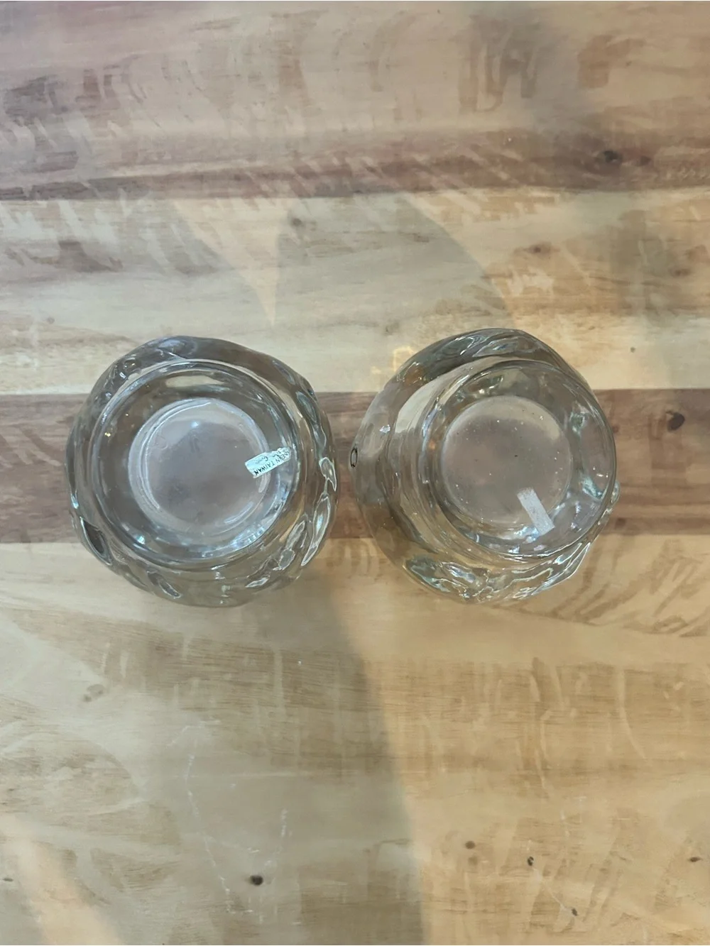 Kosta Boda Snowball Small Crystal Votive Candle Holders Set Of 2